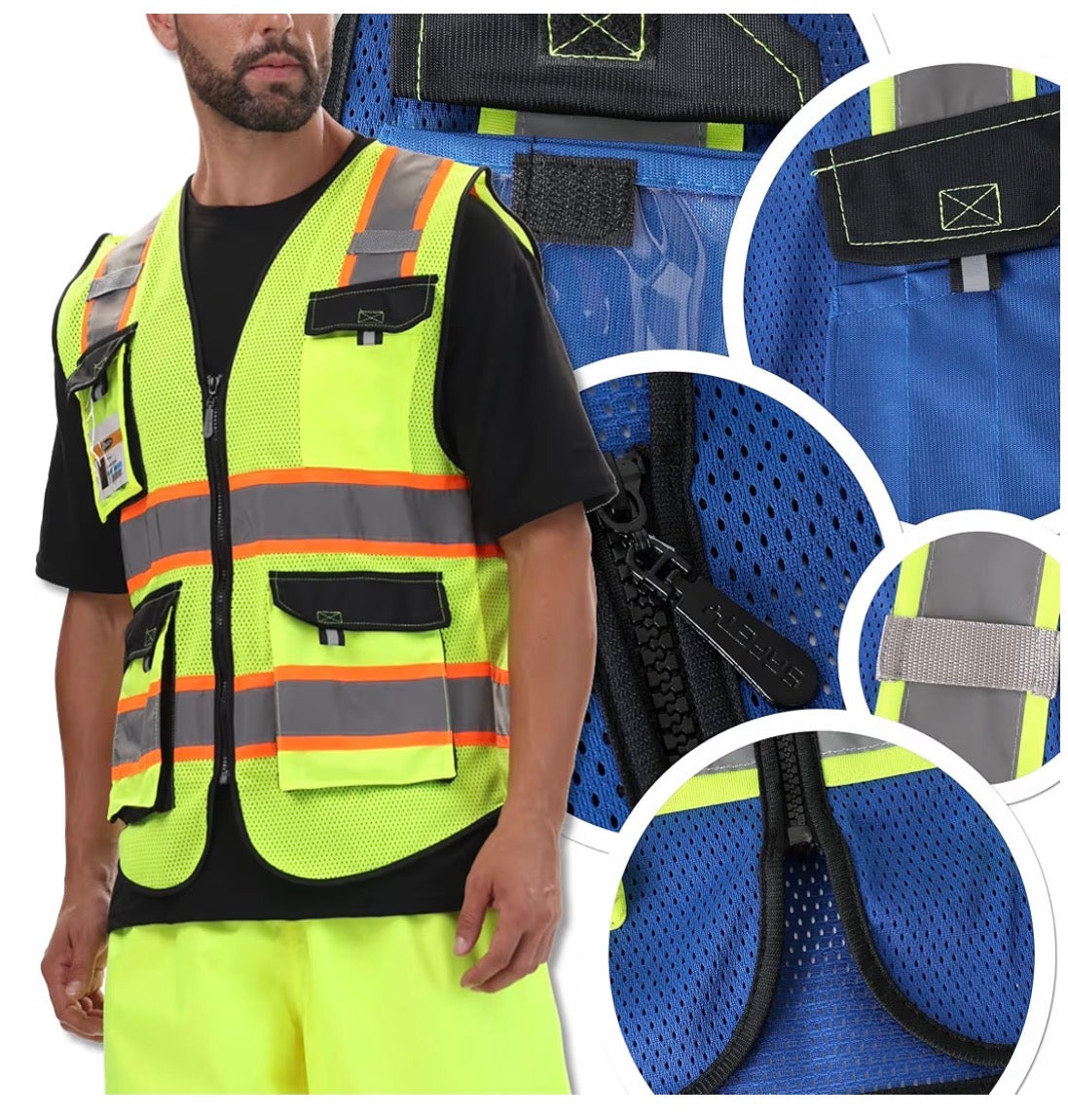 Custom Hi-Vis Safety Vest — Your Logo, Built for the Job