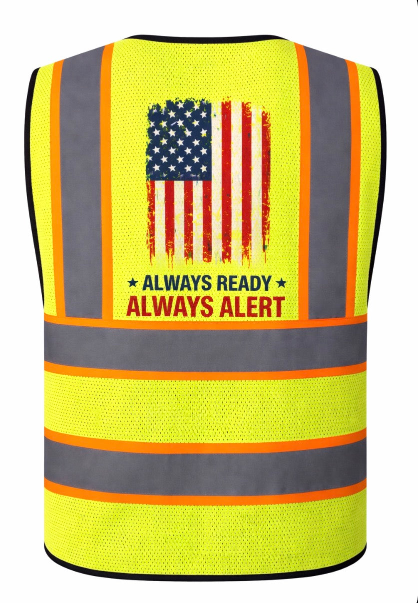 Full Color American Flag Safety Vest