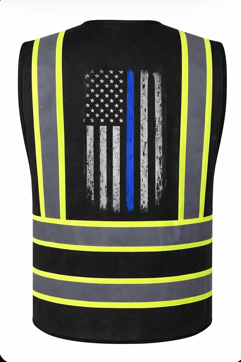 Thin Blue Line Safety Vest